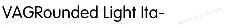 VAGRounded Light Ita字体转换